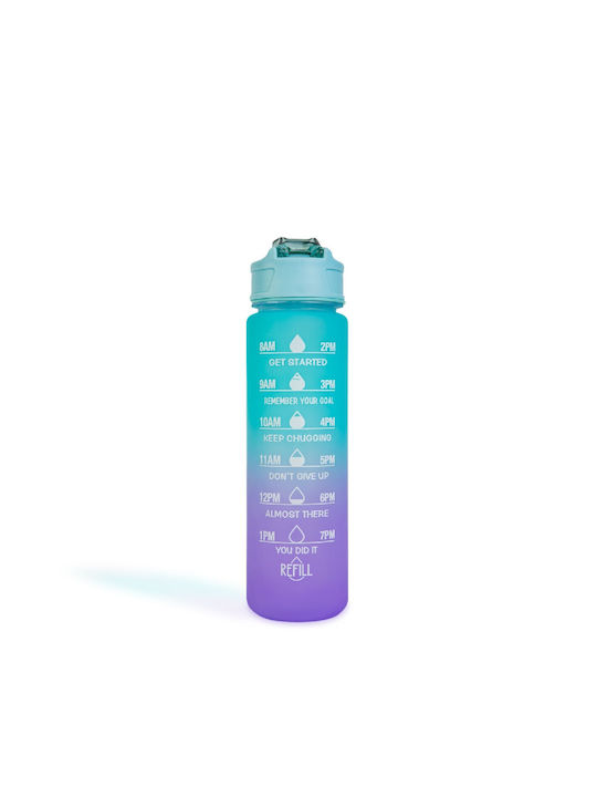 Water Bottle Plastic Bike 750ml Blue