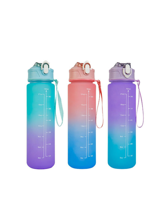 Water Bottle Plastic Bike 750ml Blue