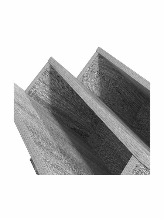 vidaXL Suport Reviste Lemn Gri 53x28.5x65buc 1buc
