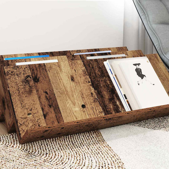 vidaXL Θήκη Περιοδικών Ξύλινη Καφέ 53x28.5x90εκ.
