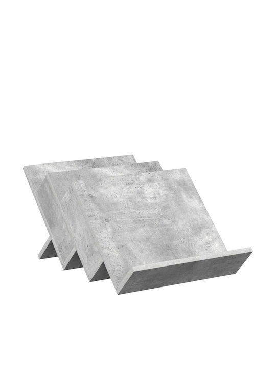 vidaXL Стойка за списания Дърво Сив 40x28.5x53бр 1бр