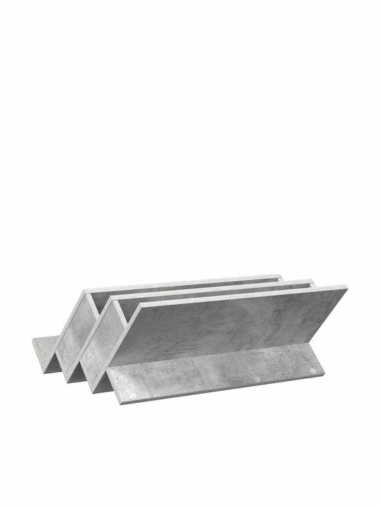 vidaXL Wooden Magazine Rack Gray 53x28.5x65cm