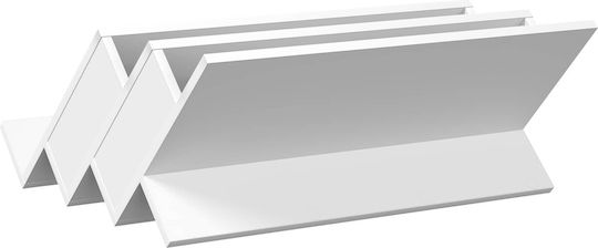 vidaXL Zeitschriftenständer Hölzernes Weiß 53x28.5x65cm 1Stück