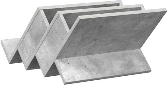 vidaXL Wooden Magazine Rack Gray 40x28.5x53cm
