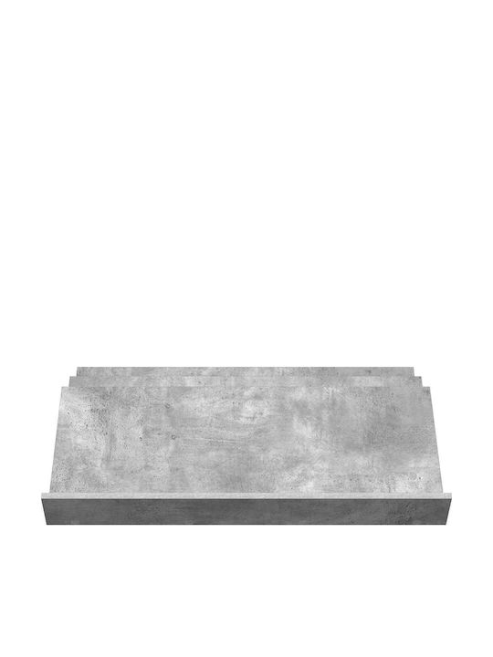 vidaXL Wooden Magazine Rack Gray 53x28.5x90cm