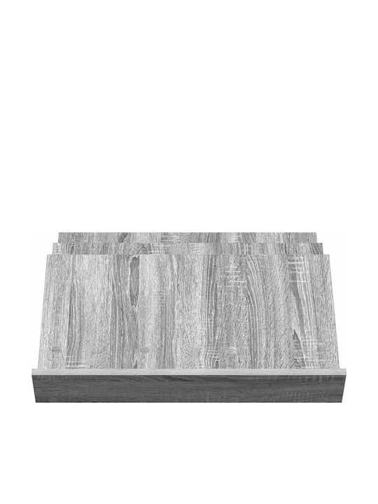 vidaXL Suport Reviste Lemn Gri 53x28.5x65buc 1buc