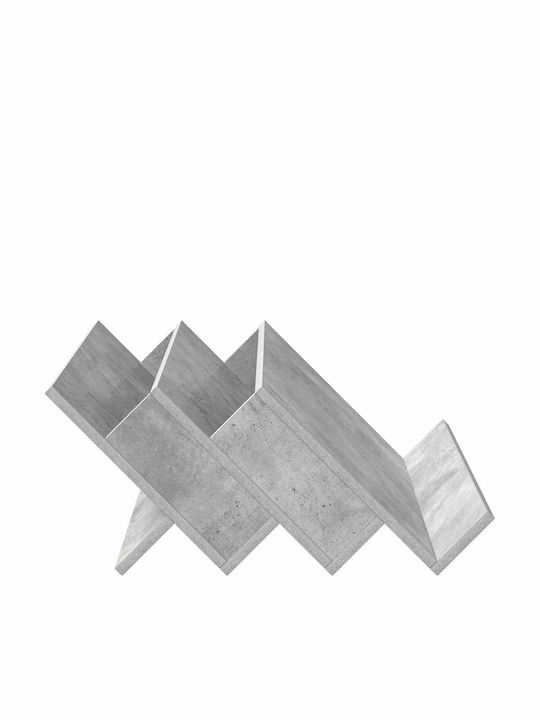 vidaXL Wooden Magazine Rack Gray 53x28.5x65cm