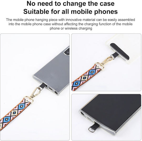 Oem Ethnic Λουράκι Λαιμού Smartphones Creamy White