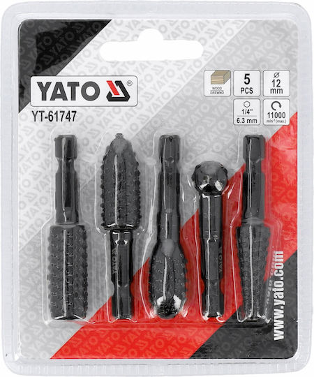 Φρεζες Κολωνας Ξυλο Yato 5τμχ Hex