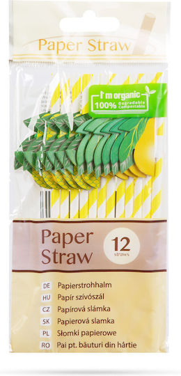 Paie De Hârtie Fructe 3d 197 X 6 Mm Pachet 12 Bucăți