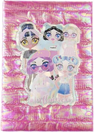Nice Influencer Fashion Diary Iridescent Cover Stickers Crystals & Pencil Pom-pom 92053/92057 6+ Years