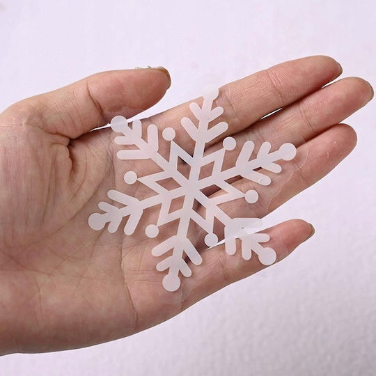 Set Christmas Stickers Zola Window Trees Baubles Reindeer Snowman Residue-Free Removal White
