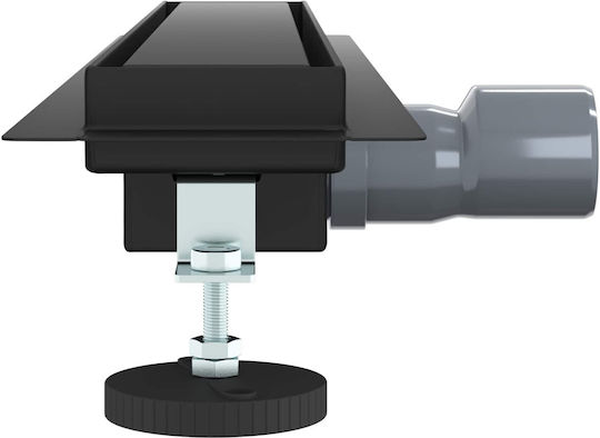 vidaXL Siphon Boden mit Größe 50x11cm Schwarz