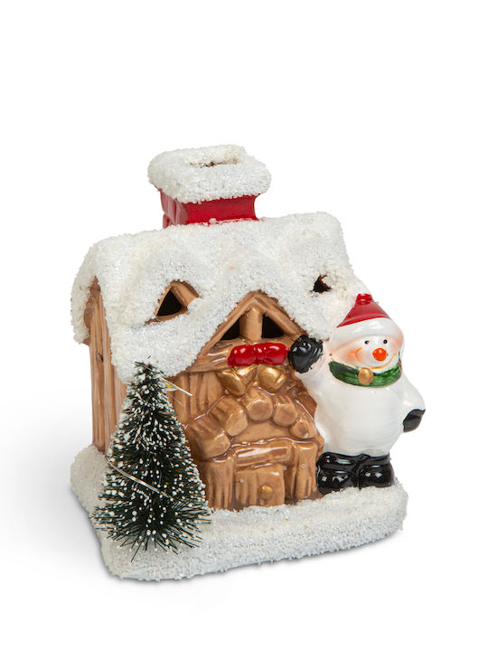 Alista Home Crăciunescă Iluminată Decorativă Scenă Albă 8.5x8x6cm.