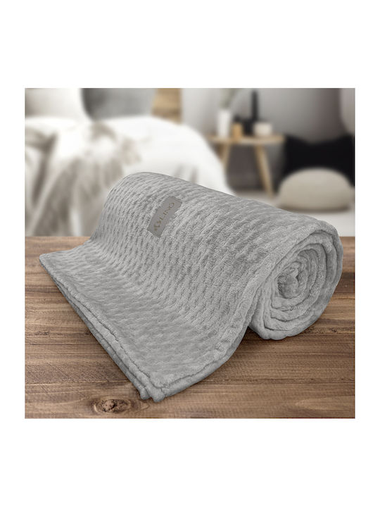 Lino Home Одеяло Флийс Кинг сайз 220x240см. Silver