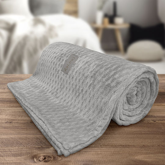 Lino Home Одеяло Флийс Кинг сайз 220x240см. Silver