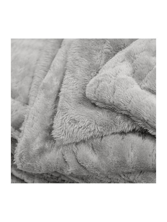Lino Home Sherpa Decke Übergröße 220x240cm Silber