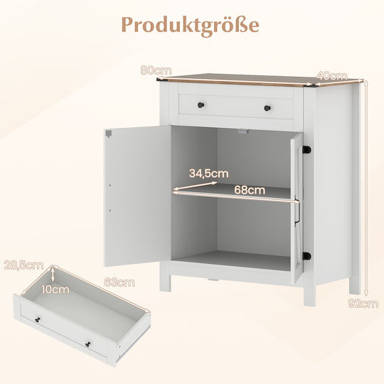 Cabinet Wall White 80x41x92cm