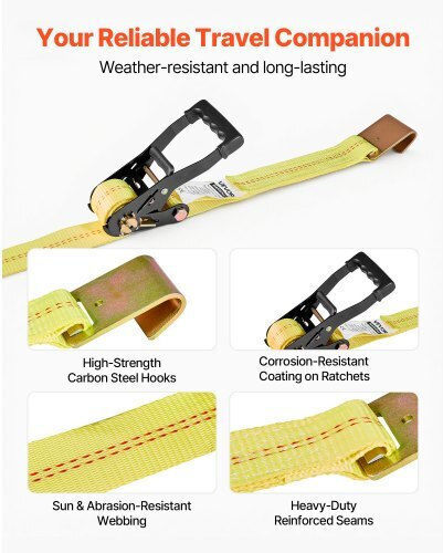 Vevor Car Luggage Strap with Ratchet 8x8cm CLJGTJ2LTXBPN6TE9001V0