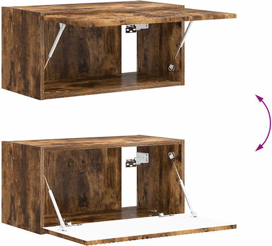 Living Room TV Unit with Lighting Smoked Oak L30xW31xH60cm