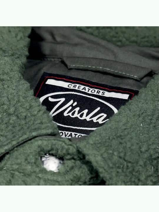 Overshirt Vintage Verde Mânecă Lungă