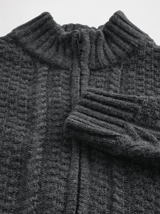 Ανδρική Ζακέτα Πλεκτή Dark Heather Grey