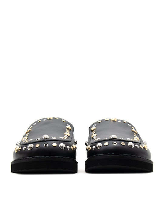 Tommy Hilfiger Δερμάτινα Mules Μαύρα