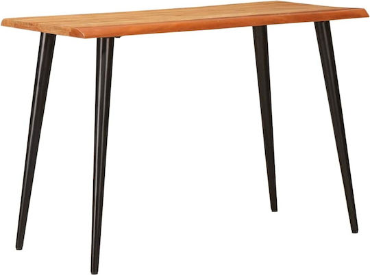 Table Dining Room from Solid Wood Brown and black 110x55x75cm