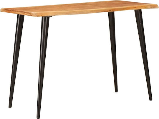 Table Dining Room from Solid Wood Brown and black 110x55x75cm