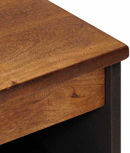 Cabinet de Birou din Lemn Masiv Walnut 60x33.5x75cm