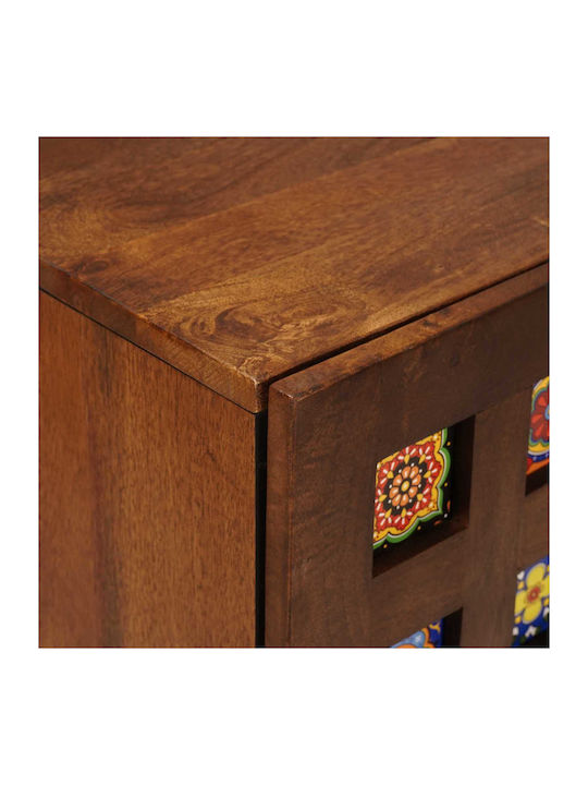 Cabinet de Birou din Lemn Masiv Walnut 40x33.5x75cm