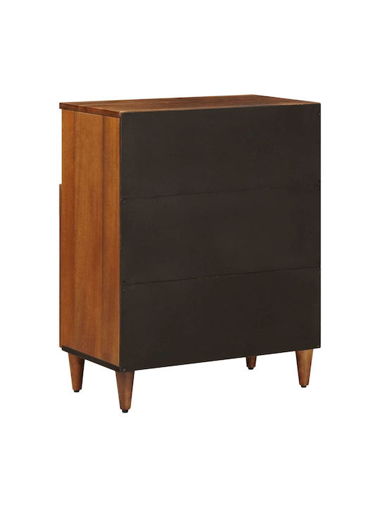Office Storage Solid Wood Cabinet Walnut L60xW33.5xH75cm