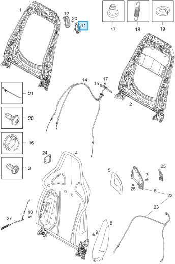 Opel Mânerul ușii 2262581