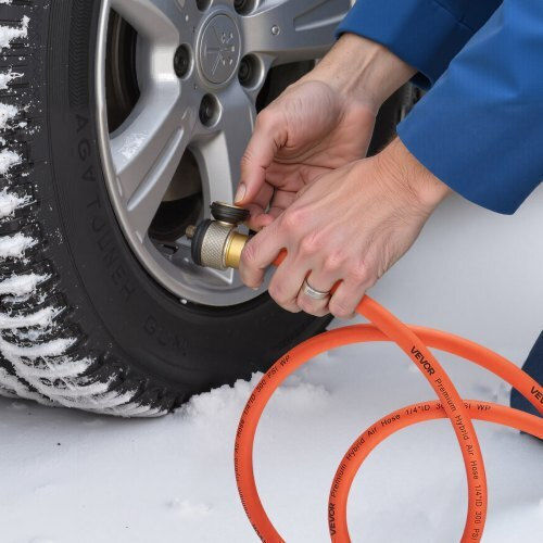 Vevor Flexible Air Hose 6.35mm X 76.2m Hybrid Lightweight Durable Folds 300 Psi Orange Kqrg1ptkqrgrh27az001v0
