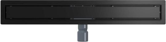vidaXL Siphon Boden mit Größe 70x11cm Schwarz