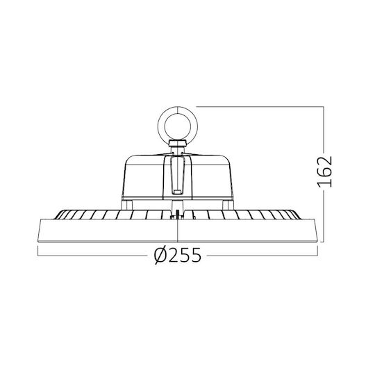 Braytron Commercial Bell Light 17000lm with Built-in LED Black