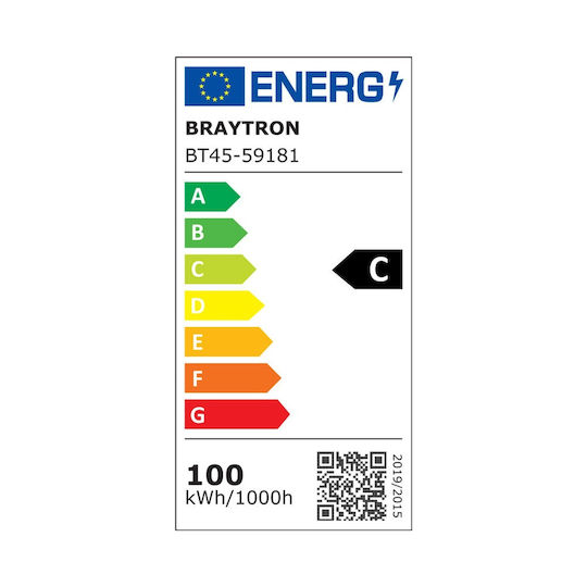 Braytron Commercial Bell Light 17000lm with Built-in LED Black