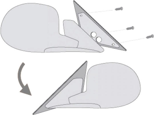 Sport Mirror Bases Skoda Octavia 4 1u 96-04 Pair 2 Pieces
