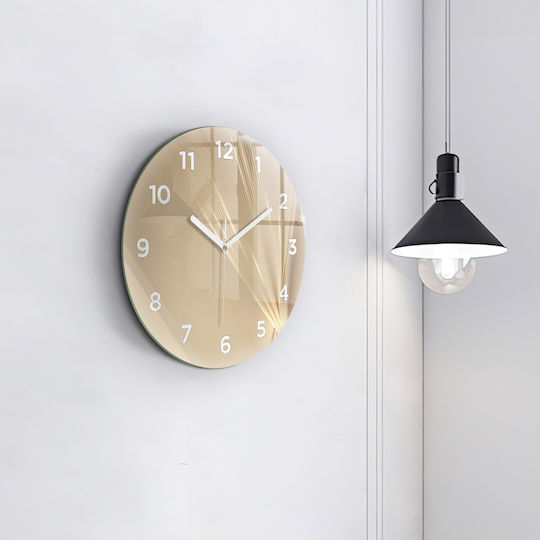 Tulup Wall Clock Glass Yellow Ø30cm