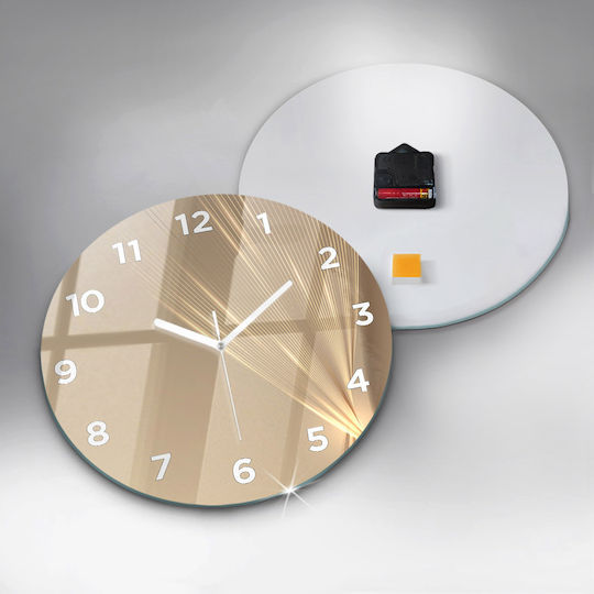 Tulup Wall Clock Glass Yellow Ø30cm