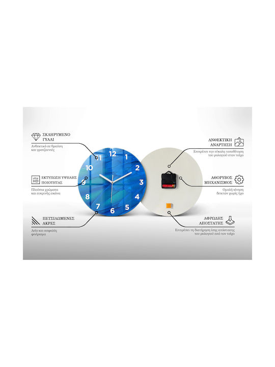 Tulup Wanduhr Glas Gray Ø30cm