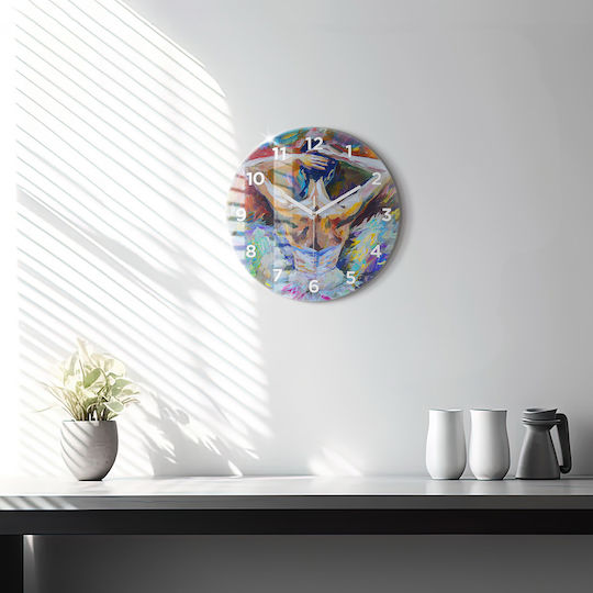 Tulup Wanduhr Glas Mehrfarbig Ø30cm