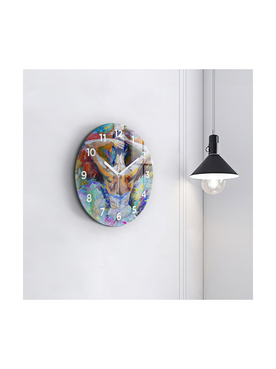 Tulup Wall Clock Glass Multicolour Ø30cm