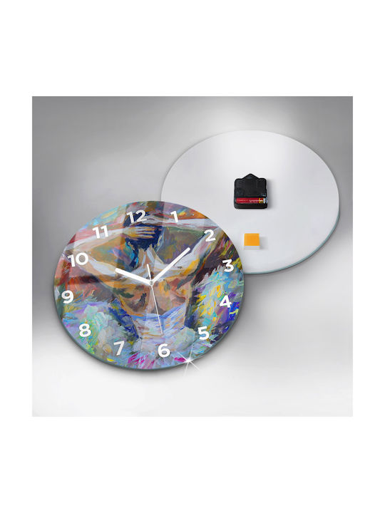 Tulup Wall Clock Glass Multicolour Ø30cm