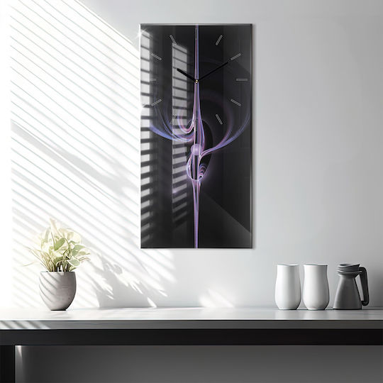 Tulup Silent Ceas de Perete Sticlă Violet 30x60cm
