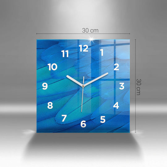 Tulup Silent Wall Clock Glass Yellow 30x30cm