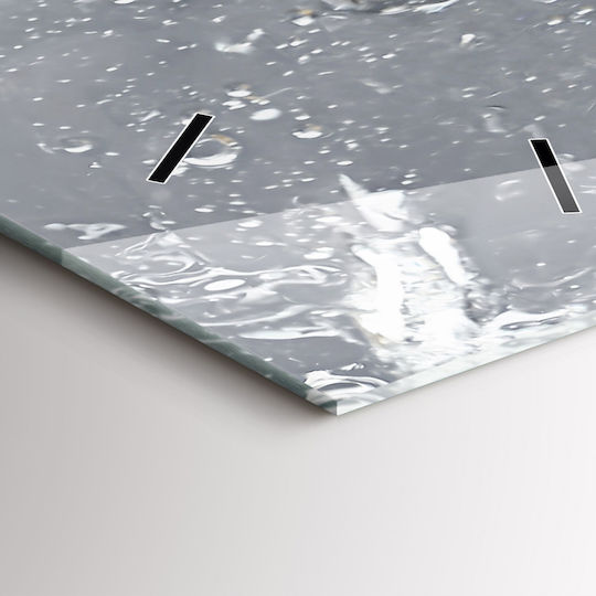 Tulup Silent Ceas de Perete Sticlă Galben 30x60cm