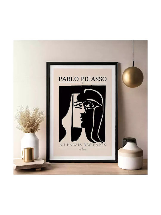 Poster Pablo Picasso At the Palace of the Popes Art077 21cm X 30cm White PVC Frame
