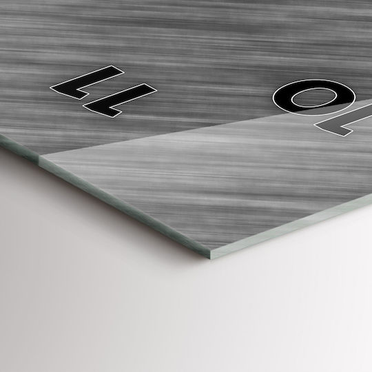 Tulup Silent Ceas de Perete Sticlă Gri 30x60cm