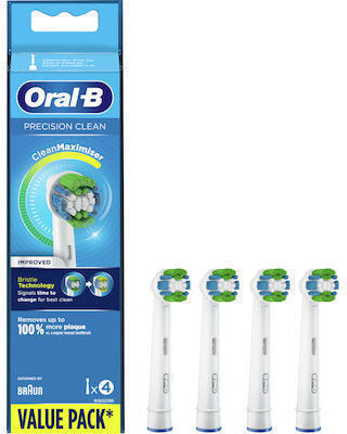 Oral-B Precision Clean CleanMaximiser Electric Toothbrush Replacement Heads Value Pack 4pcs